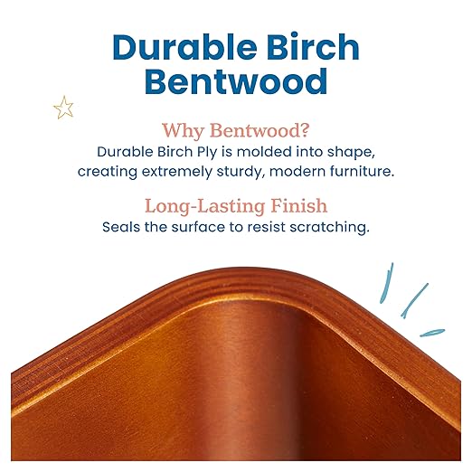 ECR4Kids Bentwood Rocking Chair, Kids Furniture, Dark Walnut