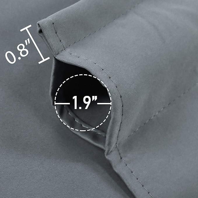 Gray Valance for Windows 42x18 Inch Solid Thermal Insulated Blackout Rod Pocket Kitchen Short Curtain Toppers Grey Valance for Bathroom Living Room 1 Panel