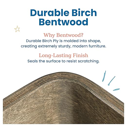 ECR4Kids Bentwood Rocking Chair, Kids Furniture, Grey Wash