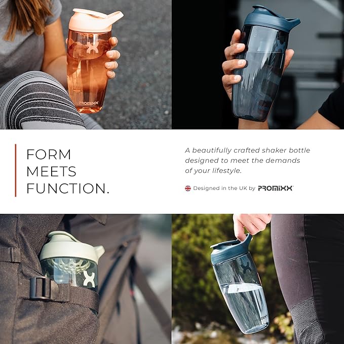 Promixx PURSUIT Protein Shaker Bottle – Premium Sports Blender Bottles for Protein Mixes and Supplement Shakes – Easy Clean, Durable Protein Shaker Cup
