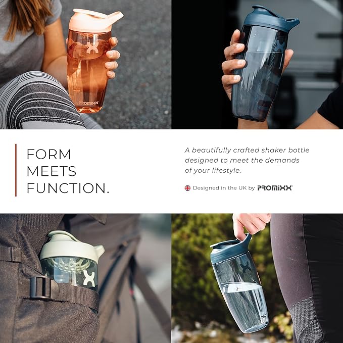 Promixx PURSUIT Protein Shaker Bottle – Premium Sports Blender Bottles for Protein Mixes and Supplement Shakes – Easy Clean, Durable Protein Shaker Cup