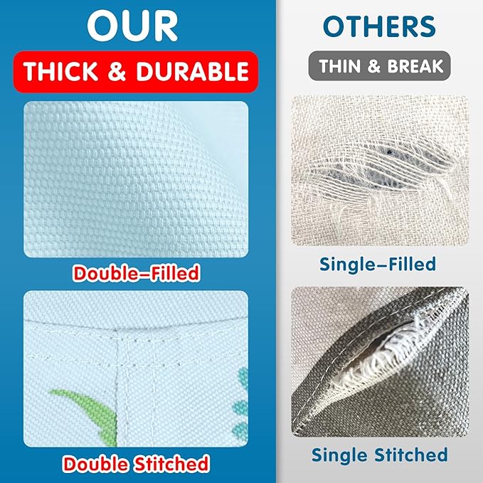 Lukeight Stuffed Animal Storage Bean Bag Chair Cover for Kids, Dinosaur Zipper Beanbag Chair Cover for Organizing Toddler and Kids' Rooms Plush Toys (Dinosaur Blue, X-Large)