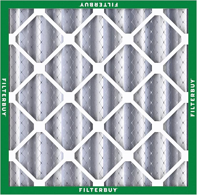 Filterbuy 20x20x4 Air Filter MERV 8 Dust Defense (12-Pack), Pleated HVAC AC Furnace Air Filters Replacement (Actual Size: 19.50 x 19.50 x 3.63 Inches)