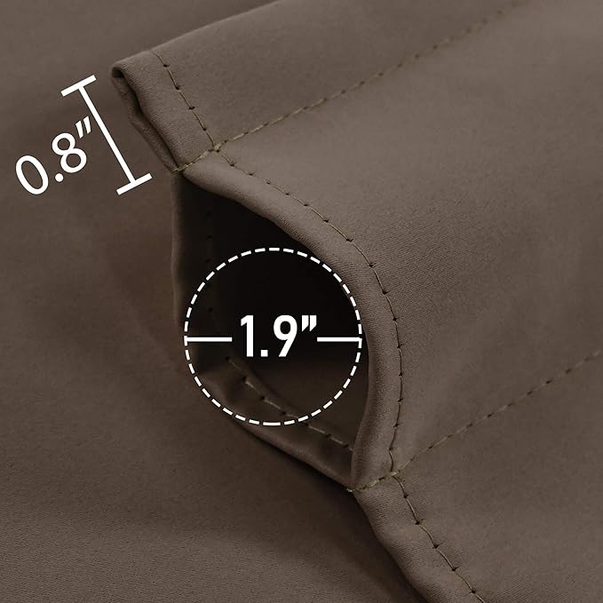 Coffee Brown Extra Wide Valance for Windows 100x18 Inch Solid Thermal Insulated Blackout Kitchen Short Curtain Toppers Extra Wide Valance Rod Pocket for Bathroom Living Room 1 Panel