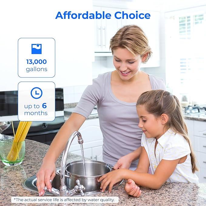 Watedrop 5 Micron Water Filter 10" x 2.5" Whole House Water Filter Replacement Cartridge, Sediment Water Filter Replacement for Any 10 inch RO Unit, Aqua-Pure® AP110, Culligan® P5, WHKF-GD05, 4 Pack