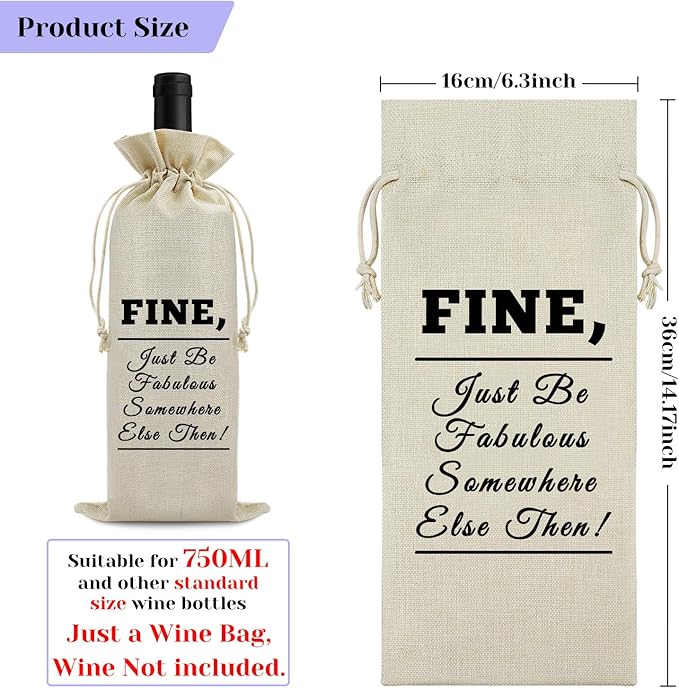 Coworker Leaving Gifts for Women Men Wine Bag Farewell Going Away Goodbye Gifts for Coworker Wine Gift Bags Retirement Appreciation Gifts for Teacher Social Worker Nurse New Job Office Gifts
