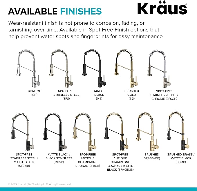 KRAUS Bolden Commercial Style Pull-Down Single Handle 18-Inch Kitchen Faucet in Brushed Brass, KPF-1610BB