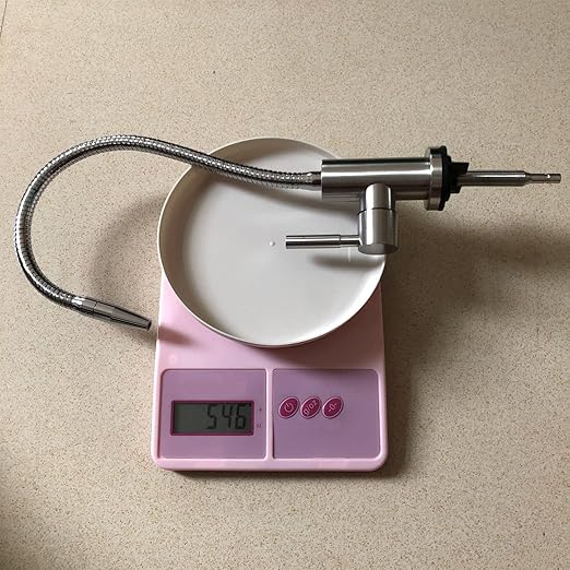 Kitchen Water Filter Faucet with Adjustable Gooseneck, Stainless Steel Drinking Water Faucet Lead-Free Safety for Water Filtration Systems or Reverse Osmosis Systems, Beverage Cold Water Faucet