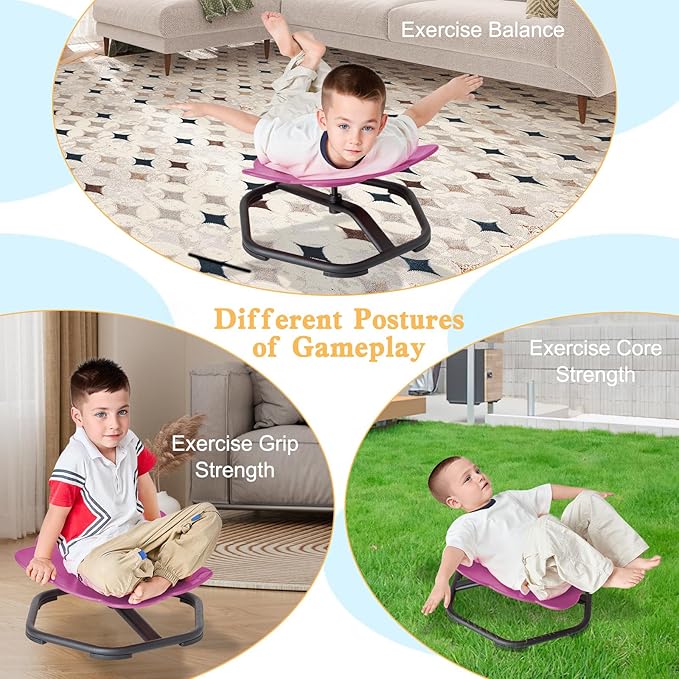Spinning Chair for Autistic Kids Sit and Spin Chair for Kids Swivel Sensory Chair Elephant Spinning Seat Autism Sensory Chair Items for Sensory Room Training Balance Body Coordination