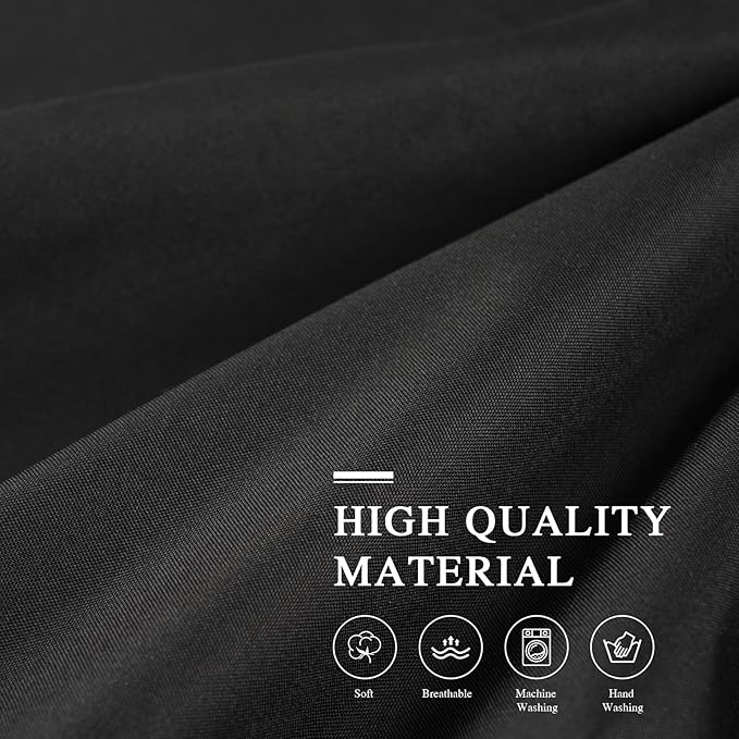 Black Canopy Bed Curtains - 4 Corner Post Bed Curtains Full Size Lightproof Drapes Bed Canopy with Top Ties and Tie Backs for Adults & Girls Bedroom Decoration(Black,Full)