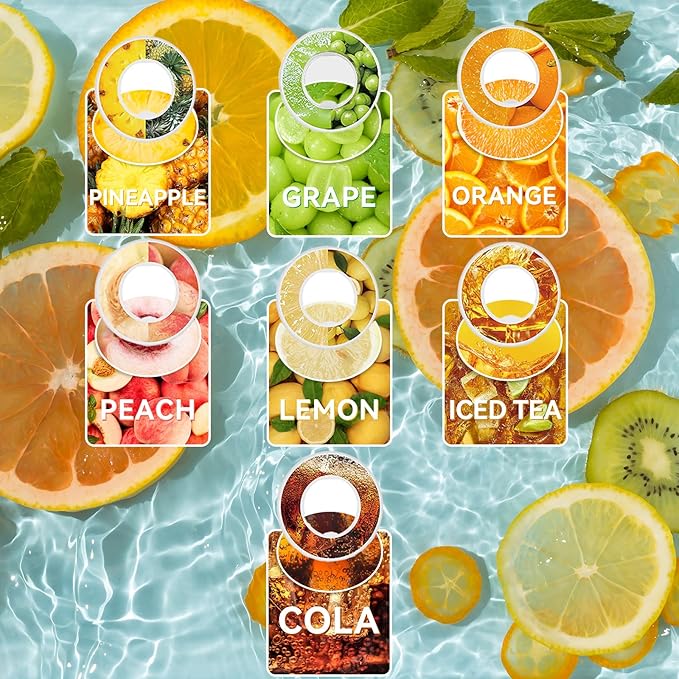 Water Bottle with Flavor Pods 21.9 Oz/650ml Fruit Fragrance Water Bottle Recyclable Sports Air Water Cup Scented Pods for Outdoor (Green Purple)