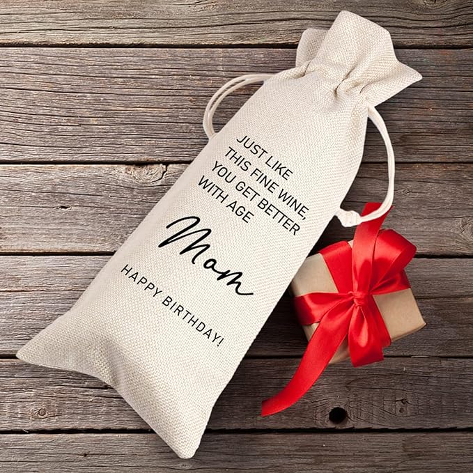 Maydvdv Mom Birthday Gifts Wine Bag|Best Mom|Mom Gifts|Mom Wine Bag|Gift Ideas for Mom|Gifts for Mom from Daughter(11MA27)