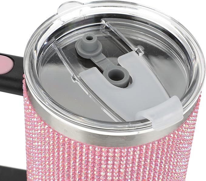 Bioworld Pink Rhinestone 40 Oz. Stainless Steel Tumbler