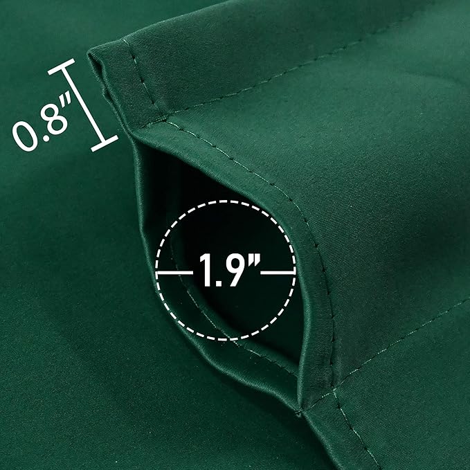 Deep Green Extra Wide Valance for Windows 100x18 Inch Solid Thermal Insulated Blackout Rod Pocket Kitchen Short Curtain Toppers Extra Wide Valance for Bathroom Living Room 1 Panel