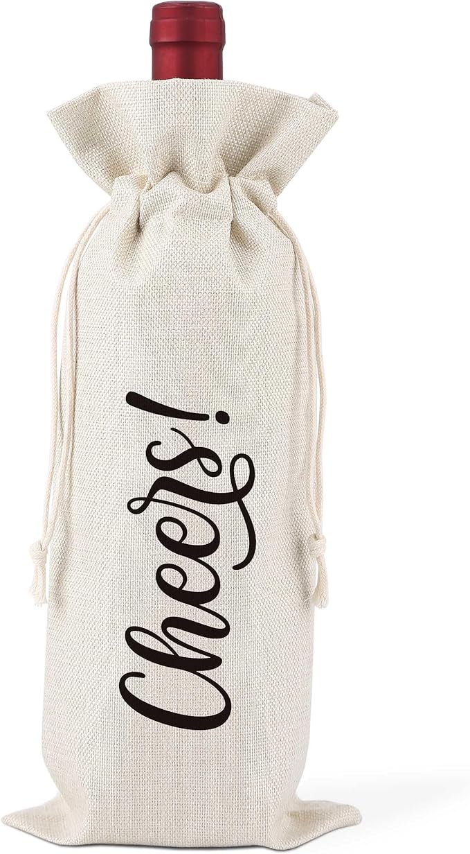 Holiday Wine Bag Gifts,For Mother, Daughter,Son,Friend Wine Bags Present,Goody Bag,Party Favor Bag,Reusable Wine Bag With Drawstring,L47