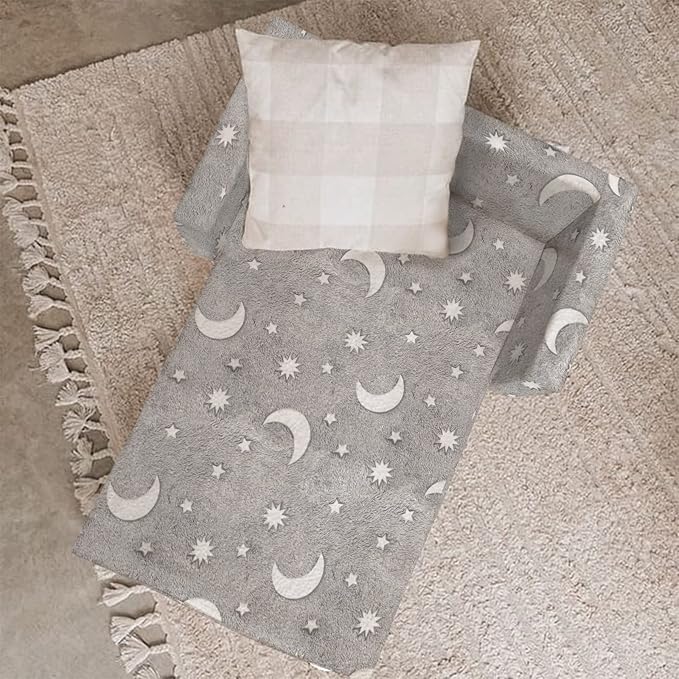 Glow in The Dark Chairs Children's Extra Wide Convertible Sofa to Lounger - Extra Soft 2 Seats 2 in 1 Flip Open Sleeper Couch for Toddler Kids Girls Boys