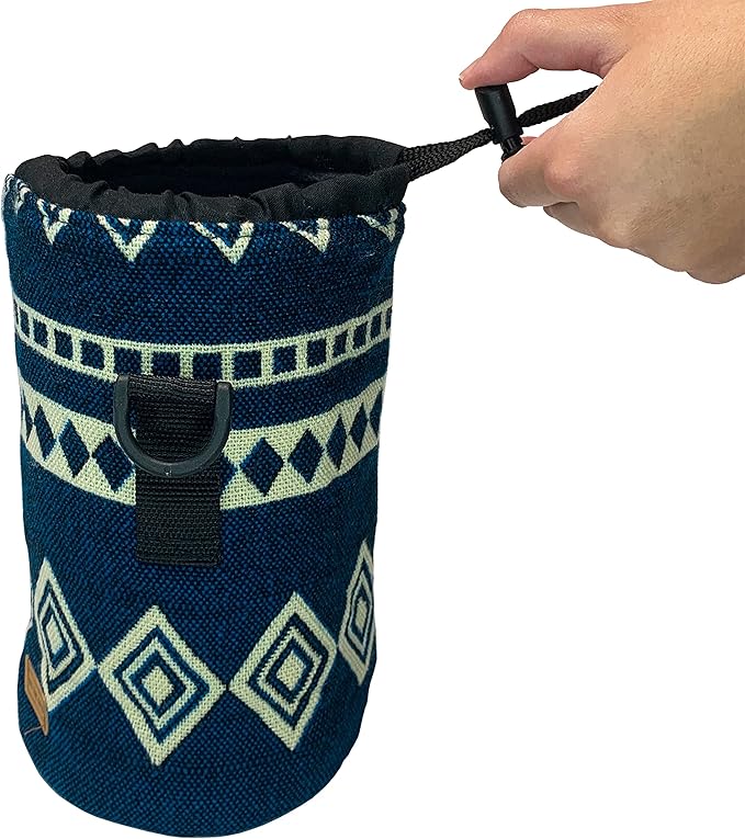 Water Bottle Holder w/Strap | Bottle Sleeve Carrier for Walking, Backpacking | Hydro and Iron Flask Sling Bag | Bottle Protector for Beer Water Coffee Wine | Camping Accessories (64 oz, Laguna Blue)
