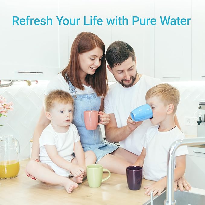 AQUA CREST Replacement for Aquasana® AQ-5300+R Under Sink Water Filter, 800 Gallons Filter Life, Compatible with AQ-5300+.55, AQ-5300+.56, and AQ-5300+.62, 3 Count