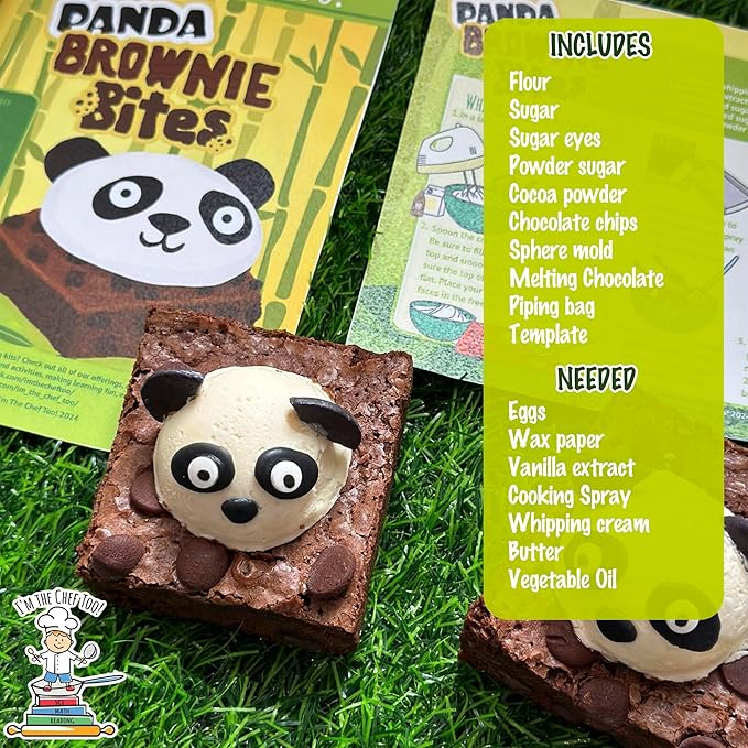 I'm The Chef Too! Kids Baking Kit for Kids, Panda Brownie Bites Cooking Kit, Enjoy, Educational STEM Activities and Learning to Cook