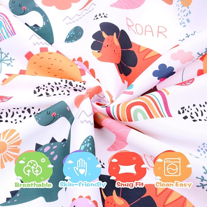 JISEN Baby Crib Sheet 1 Piece Portable Fitted Crib Sheet for Standard Crib and Toddler Mattresses Nursery Bed Decor for Boys Girls 28x52 Inch Multicolor Dinosaurs