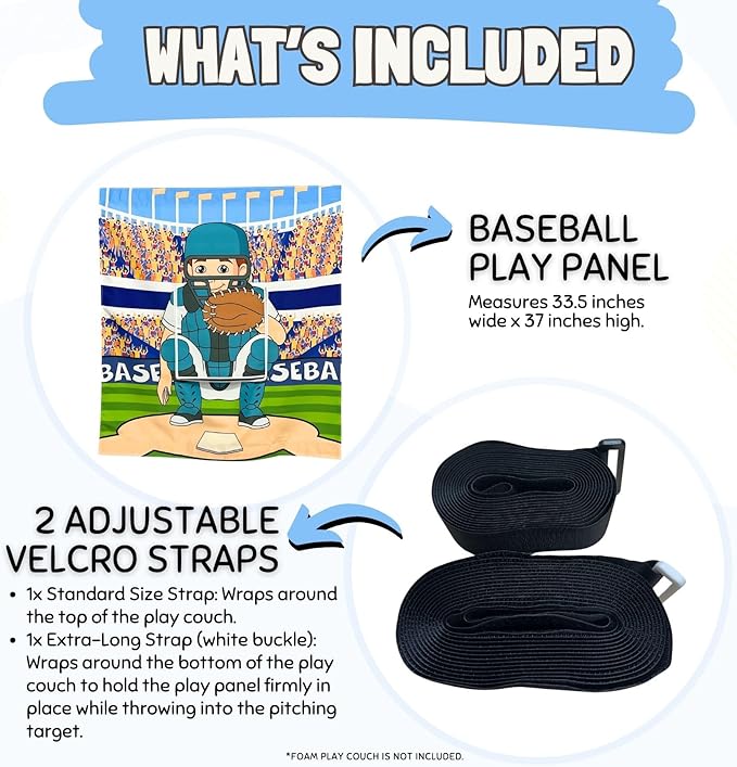 Play Panel for Childrens Foam Sofa Kids Couch (Baseball)