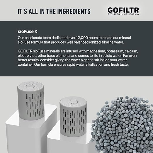 Jumbo Alkaline Water Infuser - 9.5 pH + Electrolytes for Any Large Water Bottles/Pitchers, 300 Gallon / 3 Months, Ionized Mineral Alkaline Water Infuser (1 Pack)