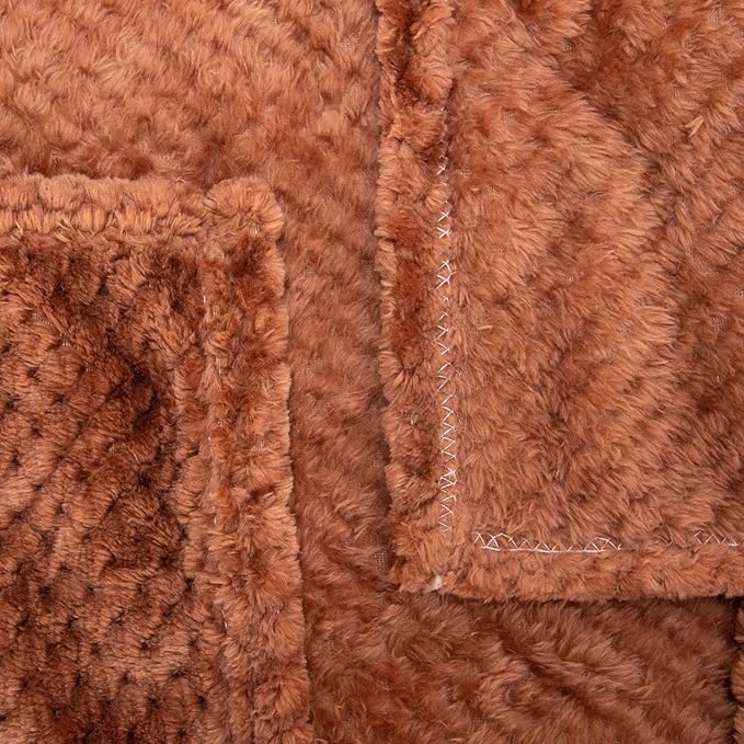 Fuzzy Blanket or Fluffy Blanket for Baby Girl or boy, Soft Warm Cozy Coral Fleece Toddler, Infant or Newborn Receiving Blanket for Crib, Stroller, Travel, Decorative (28Wx40L, XS-Deep Coffee)