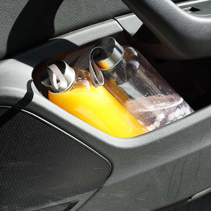 Plastic 27 Oz Water Bottle Clear Bottles Reusable Leak-Proof Seal Bottle with Stainless Steel Lids and Cleaning Brush for Fitness,Sports,Travel (4)