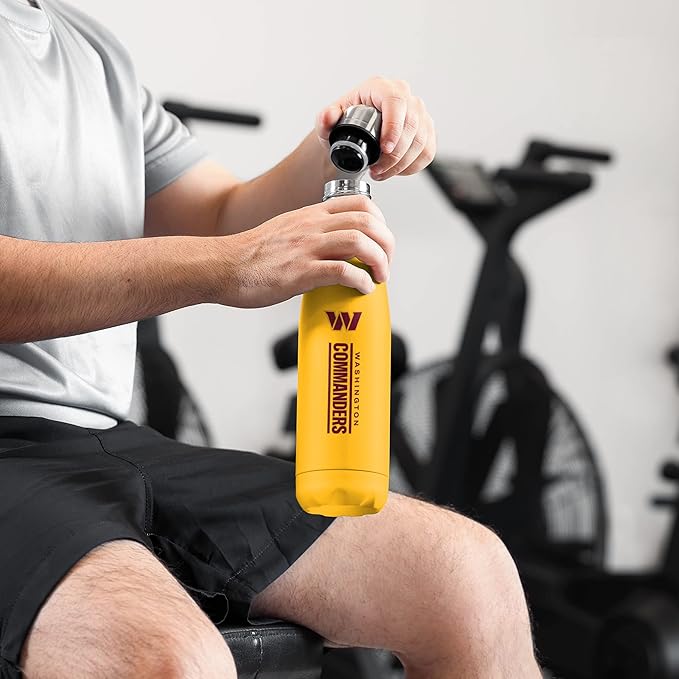 FOCO NFL unisex-adult NFL Team Logo Wordmark Chill Water Bottle