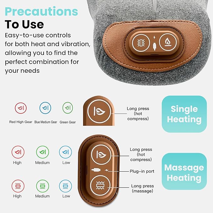Cervical Support Memory Foam Heat Therapy & Massage Pillow/Cervical Neck Pillow/Pillow for Neck Pain Relief/Neck Stretcher/Pillows for Neck and Shoulder Pain/Posture Corrector