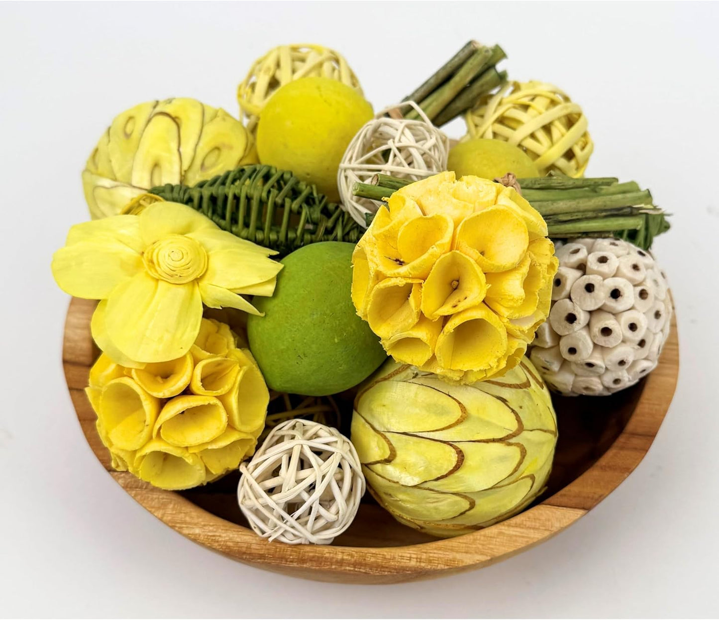 ANDALUCA Decorative Balls Bag Bowl Filler Home Decor (Yellow)