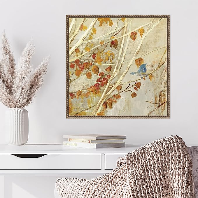 Amanti Art Framed Canvas Wall Art Print (22x22) Singing I by Asia Jensen Float Framed Canvas Art for Wall Decor, Living Room, Bedroom, Bathroom, Kitchen, Office or Business Artwork from WI, USA