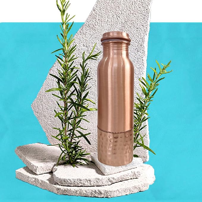 Ayurvedic Drinking Copper Water Bottle for Sports, Travel, Yoga & Everyday Use, Water Bottle for Gym, Office, Hiking, Outdoor Capacity 32 Oz (Design 11, 32 Oz)