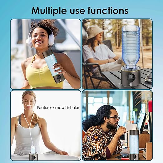 Hydrogen Water Bottle, Hydrogen Water Bottle Generator, 2024 Fifth-Generation Technology Hydrohealth Hydropure Water Maker Bottle, Aqua Fusion Healthy Best Hydration Portable Hydrogen Lonizer Machine
