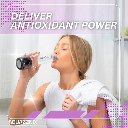 Premium Hydrogen Water Generator - 3500 ppb Hydrogen-Rich Water, Advanced SPE/PEM Technology, OLED Display, Rechargeable Battery, Lilac