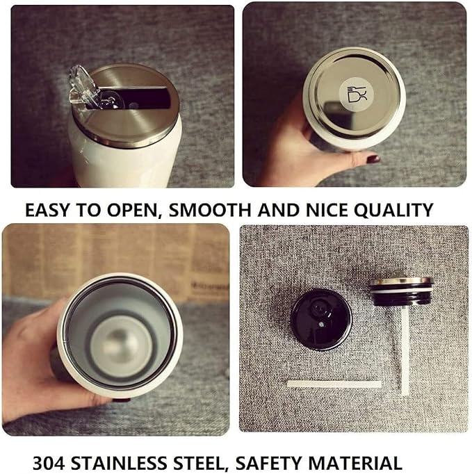 Kawaii Water Bottles Stainless Steel Water Bottle Kawaii Water Bottle with Straw Japanese Water Bottle Insulated (500ml/16.13oz，Pink Strawberry)