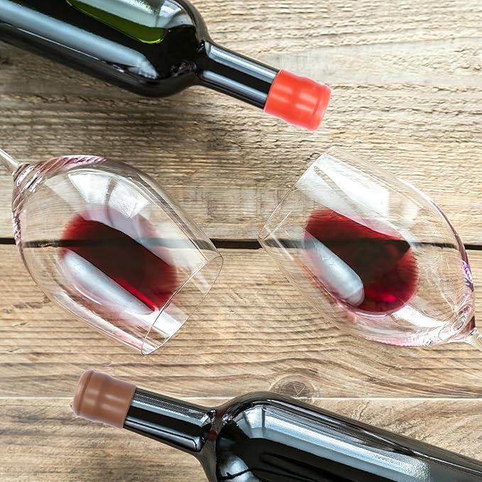 4pcs Silicone Wine Stopper,Reusable Wine Stoppers for Wine Bottles Bottle Stoppers for Champagne Beer Wine Storage