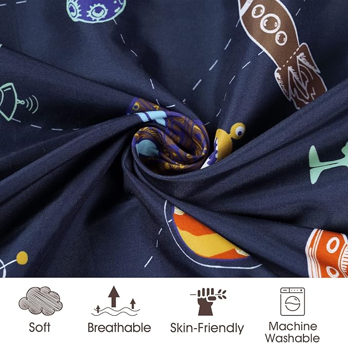 PHF Soft Bassinet Sheet Set, 2 Pack Silky Comfy Breathable Cradle Sheets for Baby Boys Girls, Univeral Fit for Most Cradle and Bassinet Mattress, Space