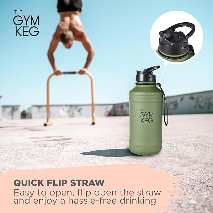 THE GYM KEG Stainless steel water Bottel_ Keg Stainless Steel Bottle - Leak-Proof, Insulated Beverage Container for Hot & Cold Drinks - Durable, Versatile & Kid-Safe - New