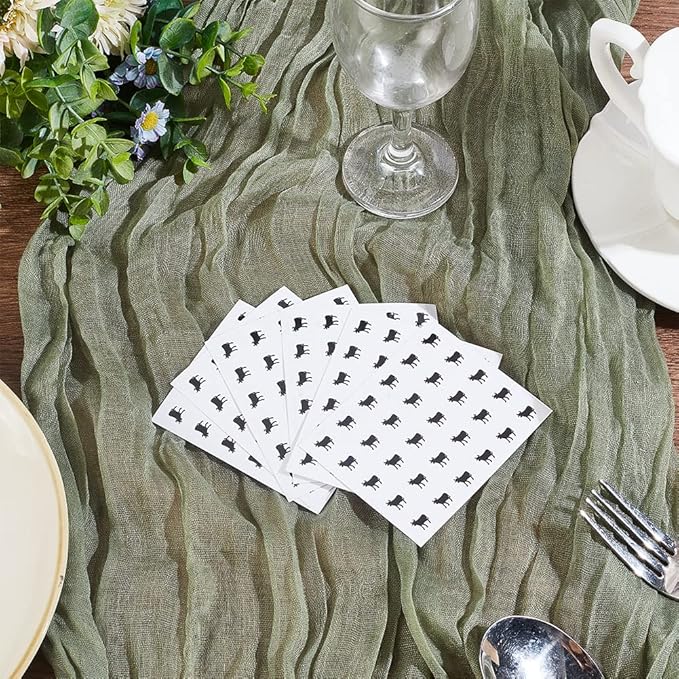 OLYCRAFT 2400pcs Beef Black Meal Stickers 0.4 Inch Cow Wedding Meal Stickers Food Choice Sticker Kitchen Stickers Beef Wedding Meal Indicator Stickers Meal Stickers for Place Card Wedding Supplies