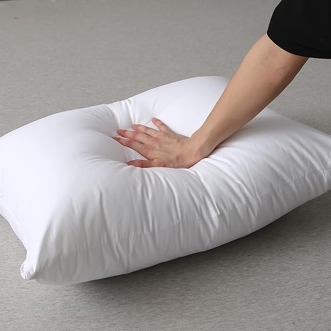 Three Geese Adjustable 2 in 1 Pillow,Assemblable Bed Pillow,Soft Cotton Cover Blend,Good for Side and Back Stomach Sleeper,Queen Size,Packaging Include 2 Pillows