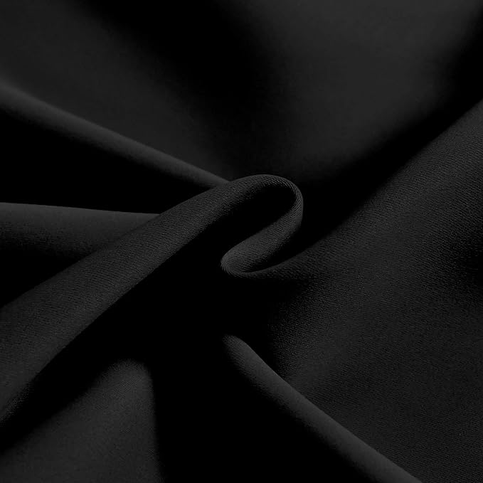 Black Extra Wide Valance for Windows 100x18 Inch Solid Thermal Insulated Blackout Rod Pocket Kitchen Short Curtain Toppers Extra Wide Valance for Bathroom Living Room 1 Panel