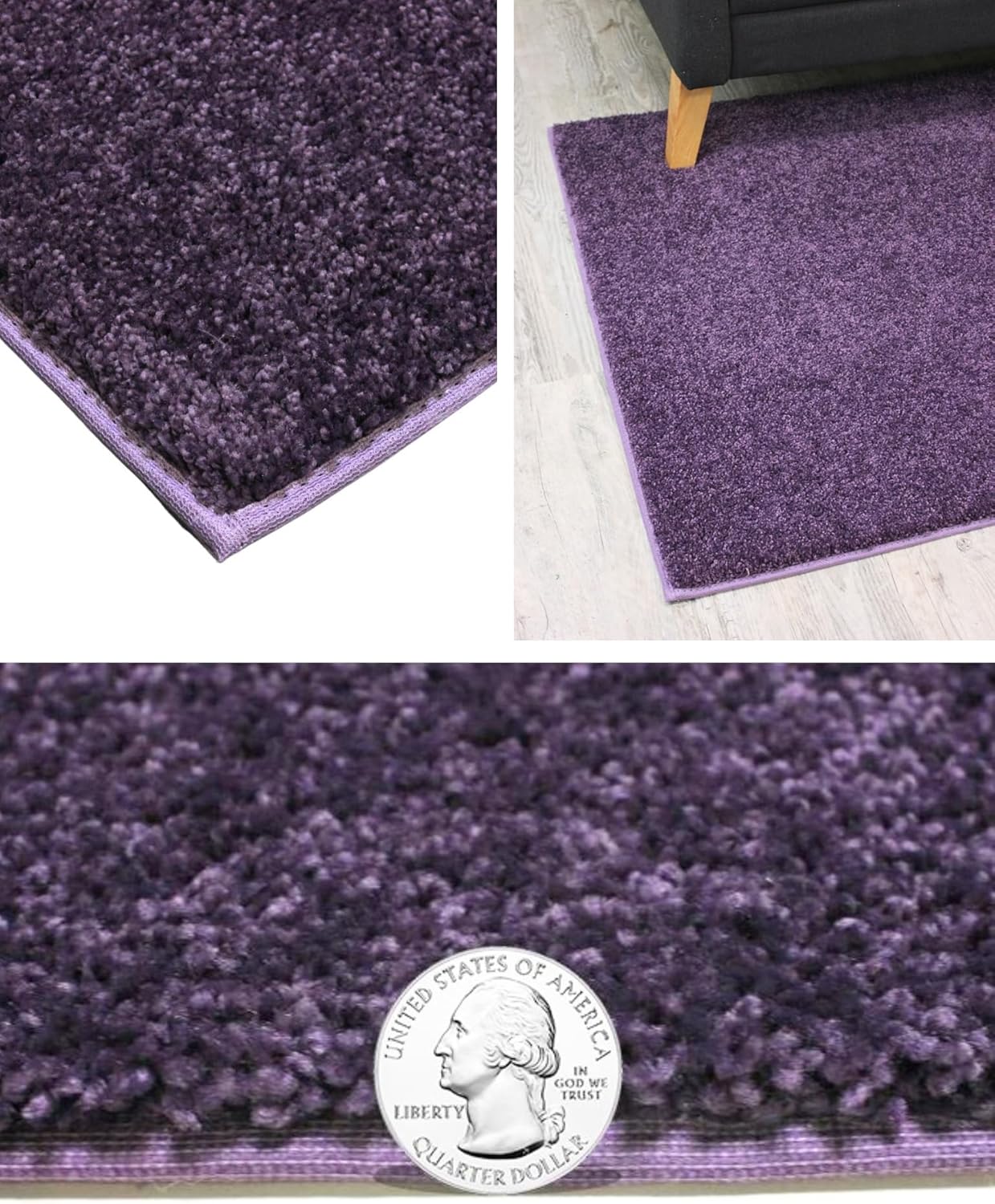 KOECKRITZ Soft and Colorful Kids Classroom Area Rugs (Passes Flammability Pill Test) Many Sizes and Bright Colors to Select from (3' Round, Eggplant)