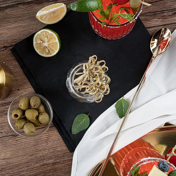 Restaurantware 4 Inch Twisted Bamboo Skewers 1000 Sturdy Disposable Bamboo Food Picks - Sturdy Looped Knot Bamboo Appetizer Picks Sustainable For Serving Appetizers and Cocktail Garnishes