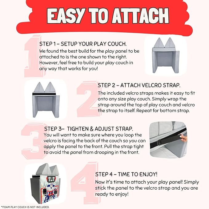 Play Panel for Childrens Foam Sofa Kids Couch (Hockey)