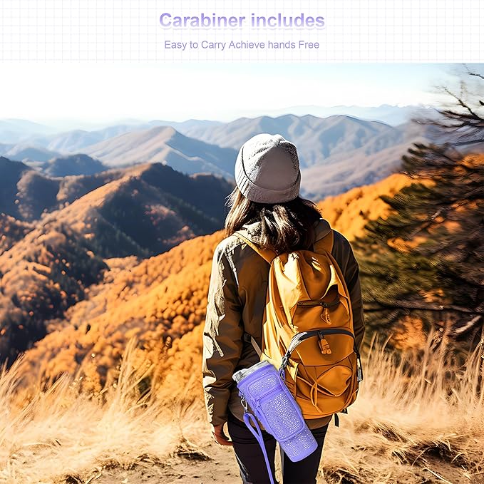 Bling Diamond Water Bottle Carrier Bag with Phone Pocket for Stanley 40/30 oz Tumbler with Card Holder,Neoprene Water Bottle Holder Pouch with Adjustable Strap for Stanley Cup Accessories