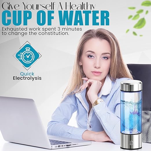 DASZERX® Hydrogen Water Bottle 2024, Ion Water Bottle Improve Water Quality in 3 Minutes, Rich Water Bottle Generator with SPE PEM Technology Water Ionizer