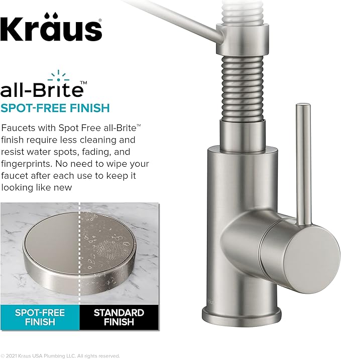 Kraus KSF-1610SFS Bolden Touchless Sensor Commercial Pull-Down Single Handle 18-Inch Kitchen Faucet, Spot Free Stainless Steel