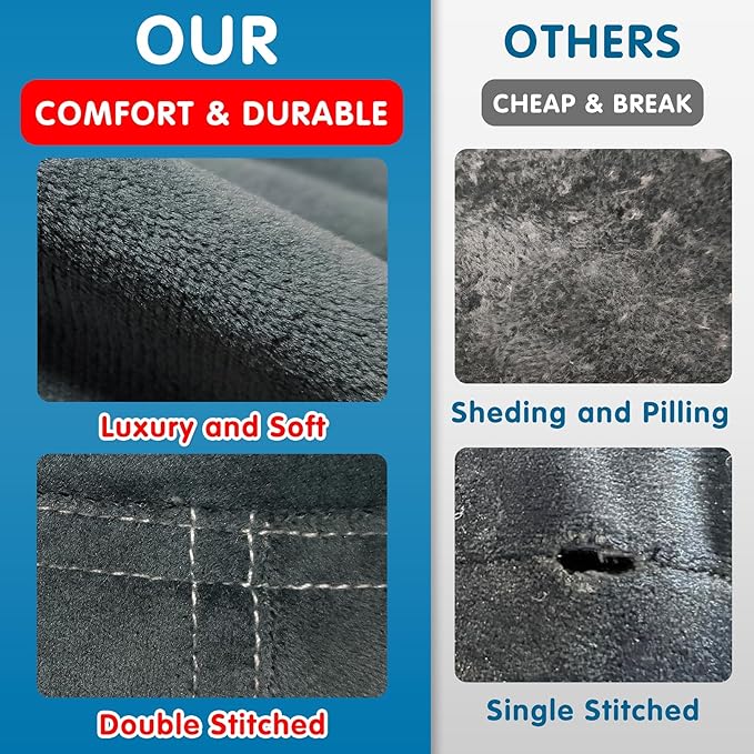 Lukeight Stuffed Animal Storage Bean Bag Chair Cover for Kids, Zipper Beanbag Chair Cover for Organizing Toddler and Kids' Rooms Plush Toys (Dark Gray Velvet, Large)