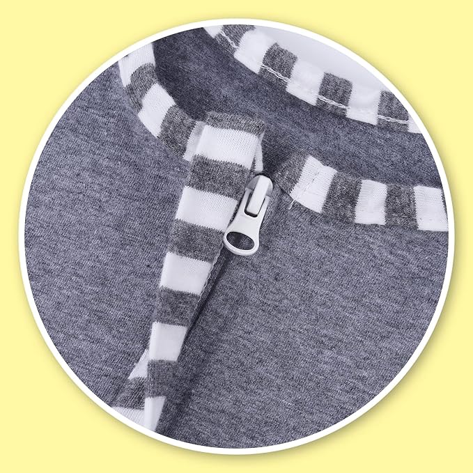 Baby Blanket Sack with Arms Free Design,Transition to Arms Free Wearable for Newborn Girl and Boy, Small 0-3Months,Grey Color